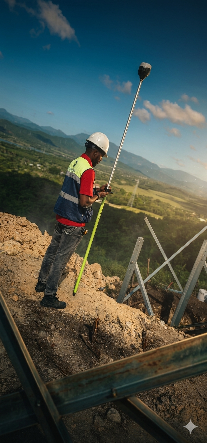 Levantamiento RTK en terreno con pendiente